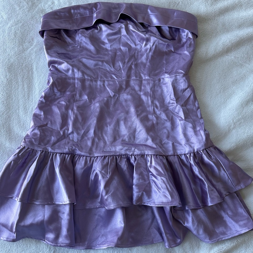 Hello Molly Lavender Strapless Dress